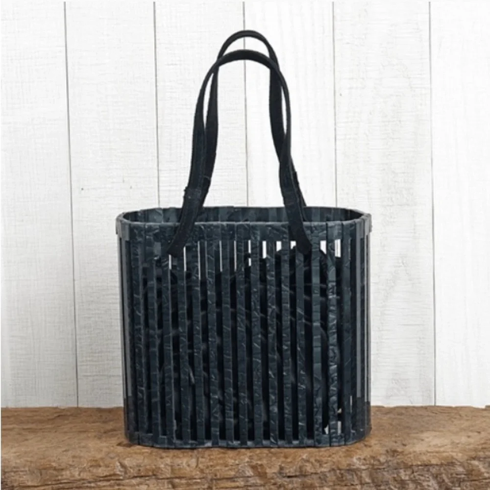 LOVESTITCH Resin Tote Bag, Shoulder Bag, Handbag, Pearl-Black - Picture 1 of 10